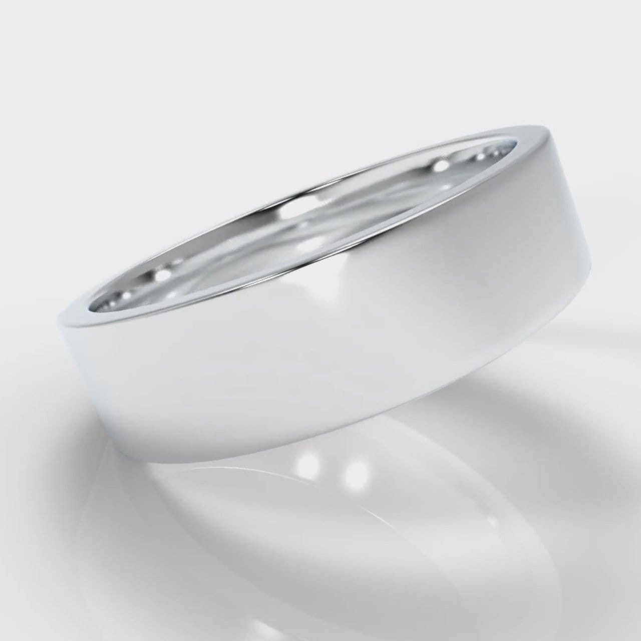 6mm Flat Top Comfort Fit Wedding Ring