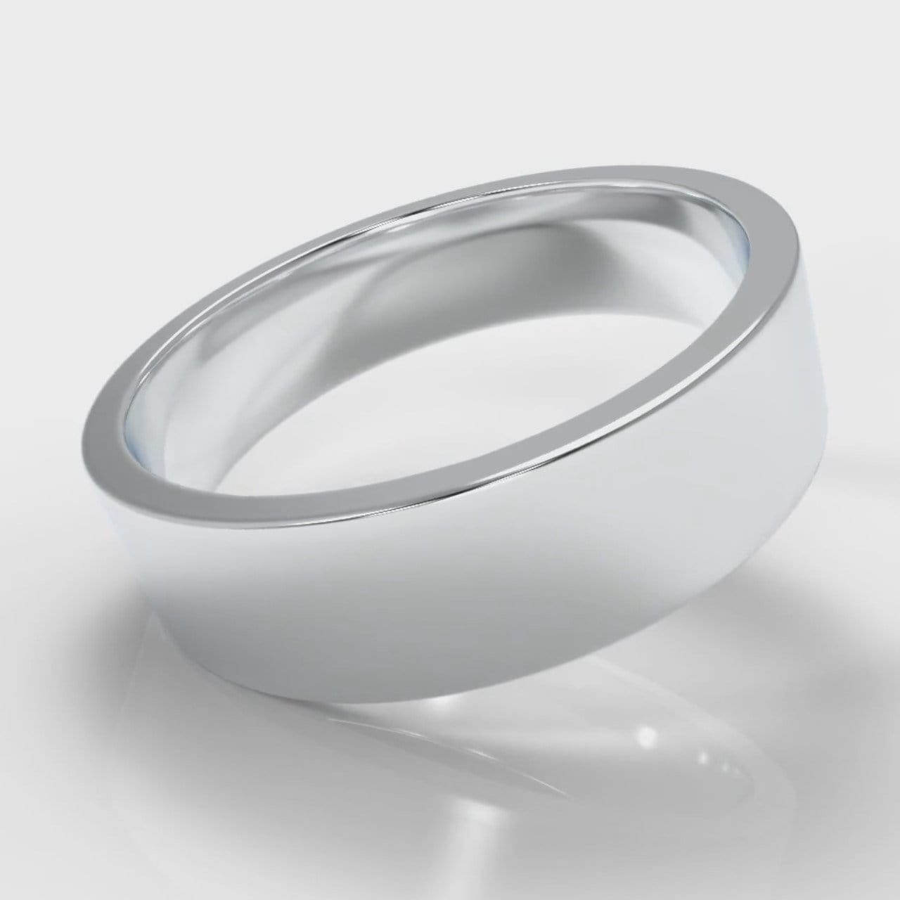 6mm Flat Top Comfort Fit Wedding Ring