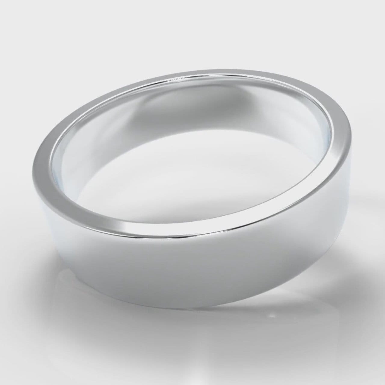 6mm Flat Top Comfort Fit Wedding Ring