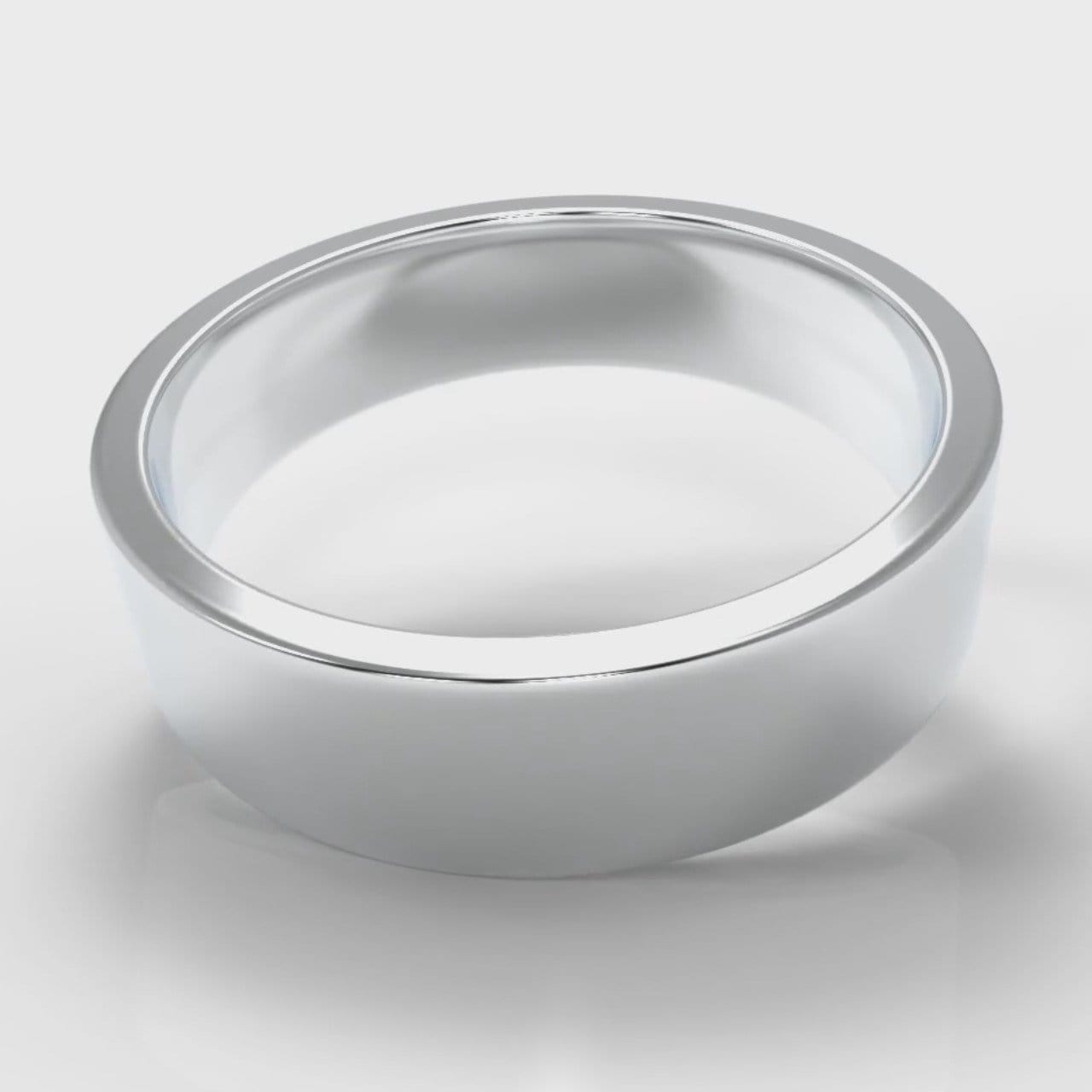 6mm Flat Top Comfort Fit Wedding Ring