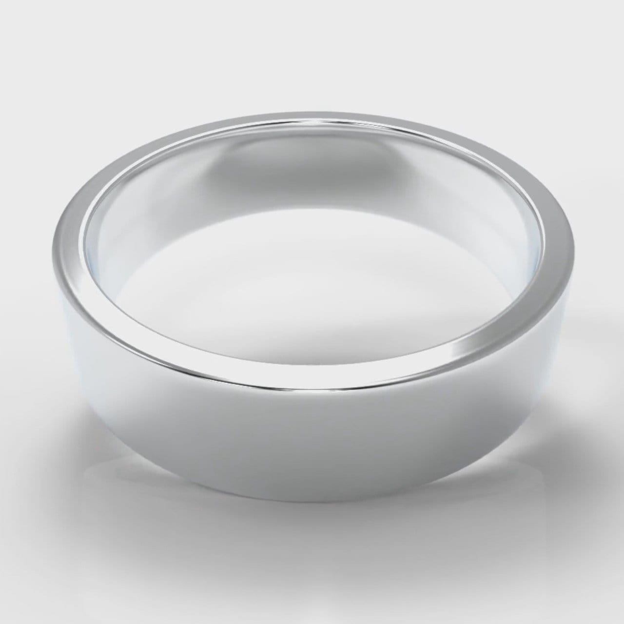 6mm Flat Top Comfort Fit Wedding Ring