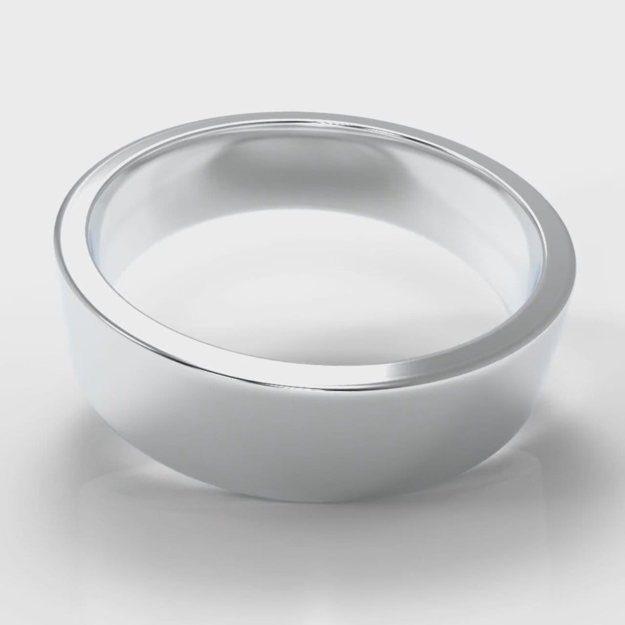 6mm Flat Top Comfort Fit Wedding Ring