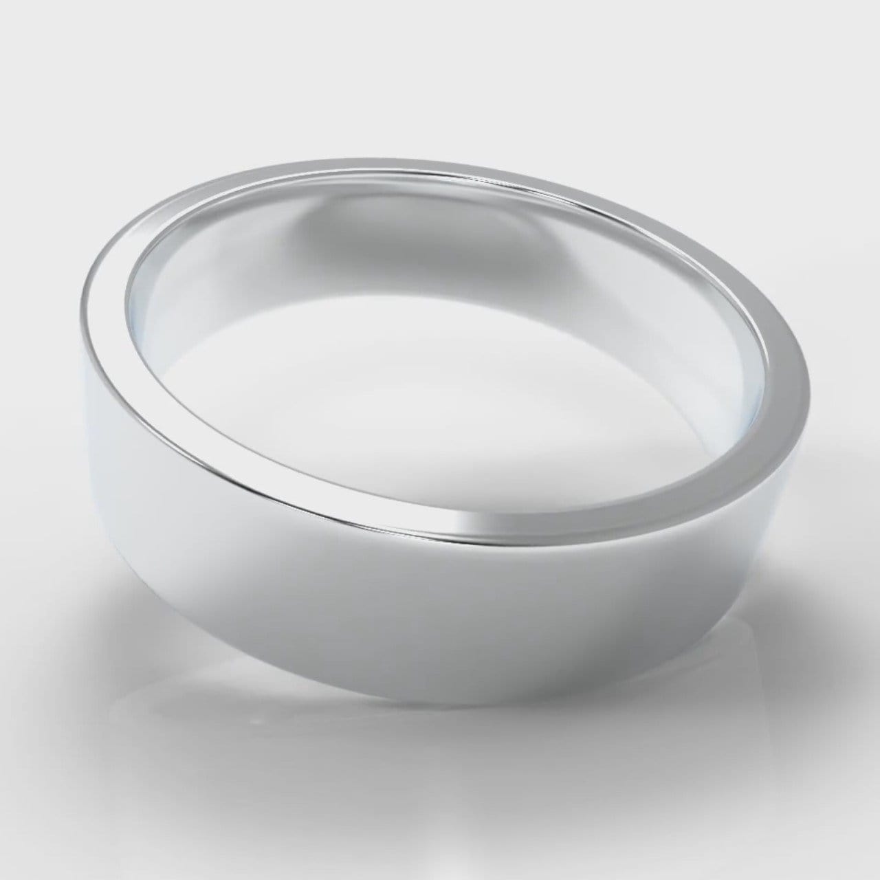 6mm Flat Top Comfort Fit Wedding Ring