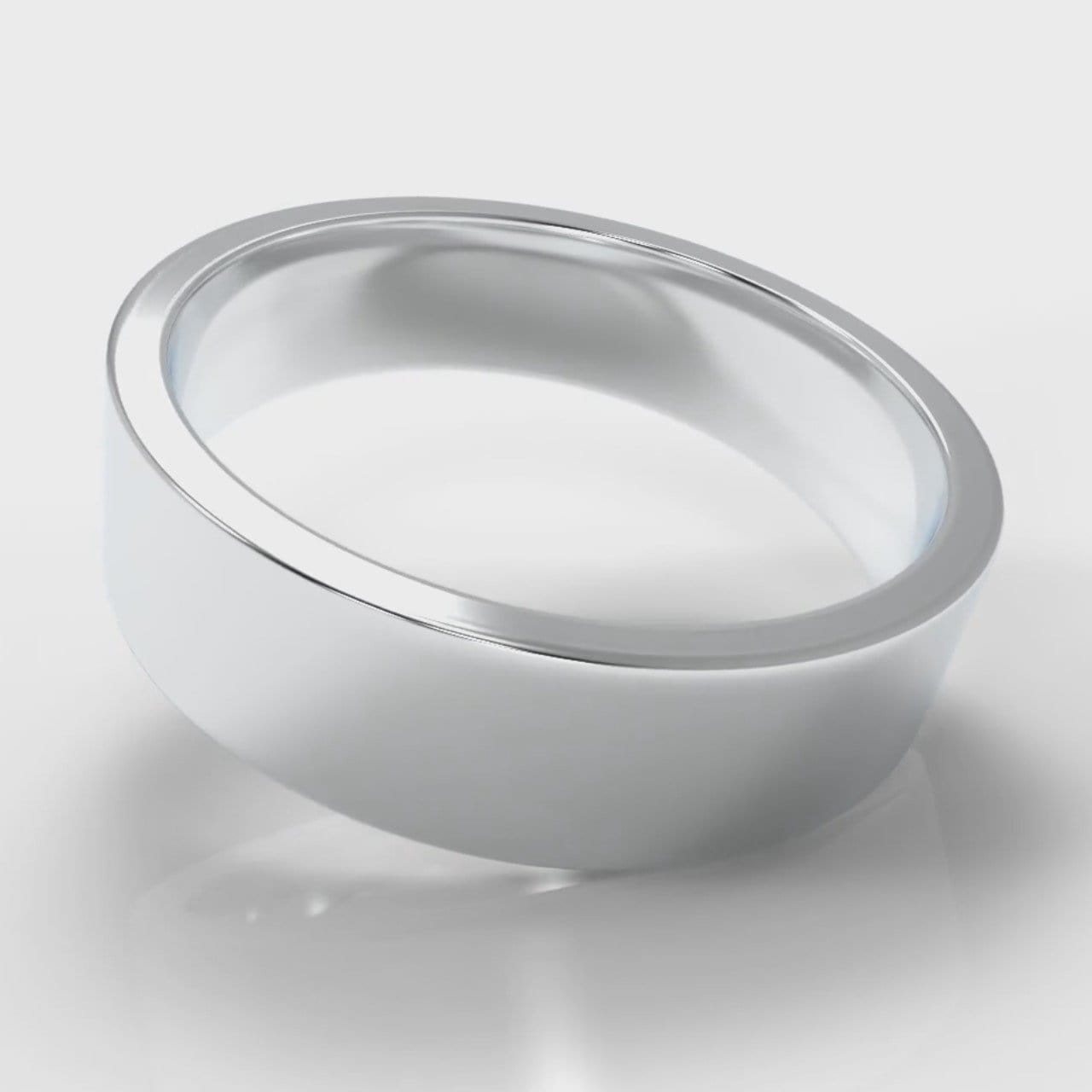 6mm Flat Top Comfort Fit Wedding Ring