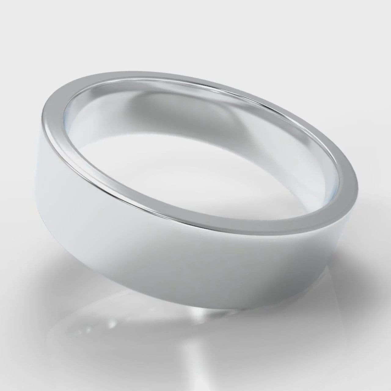 6mm Flat Top Comfort Fit Wedding Ring