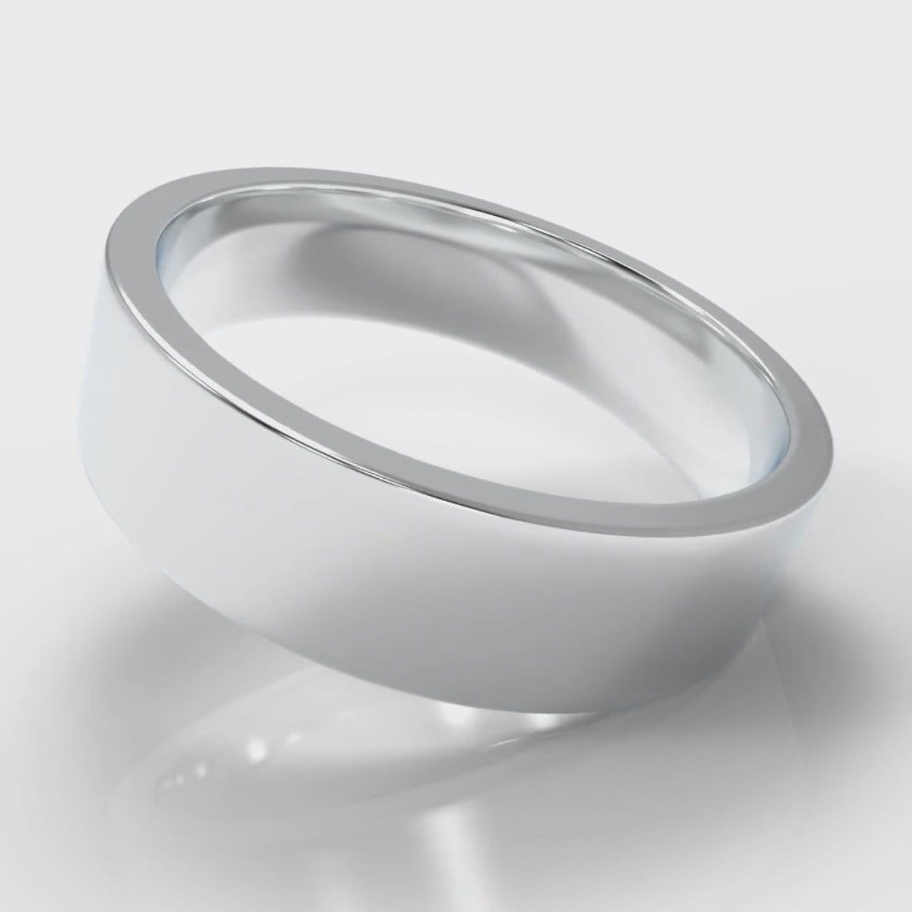 6mm Flat Top Comfort Fit Wedding Ring