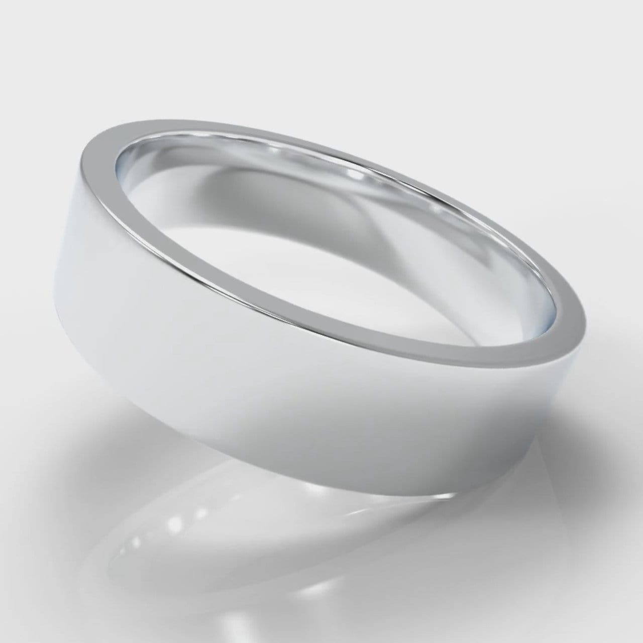 6mm Flat Top Comfort Fit Wedding Ring