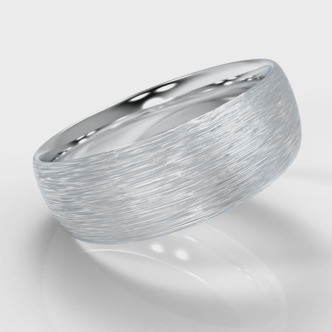 7mm Court Shaped Comfort Fit Brushed Wedding Ring