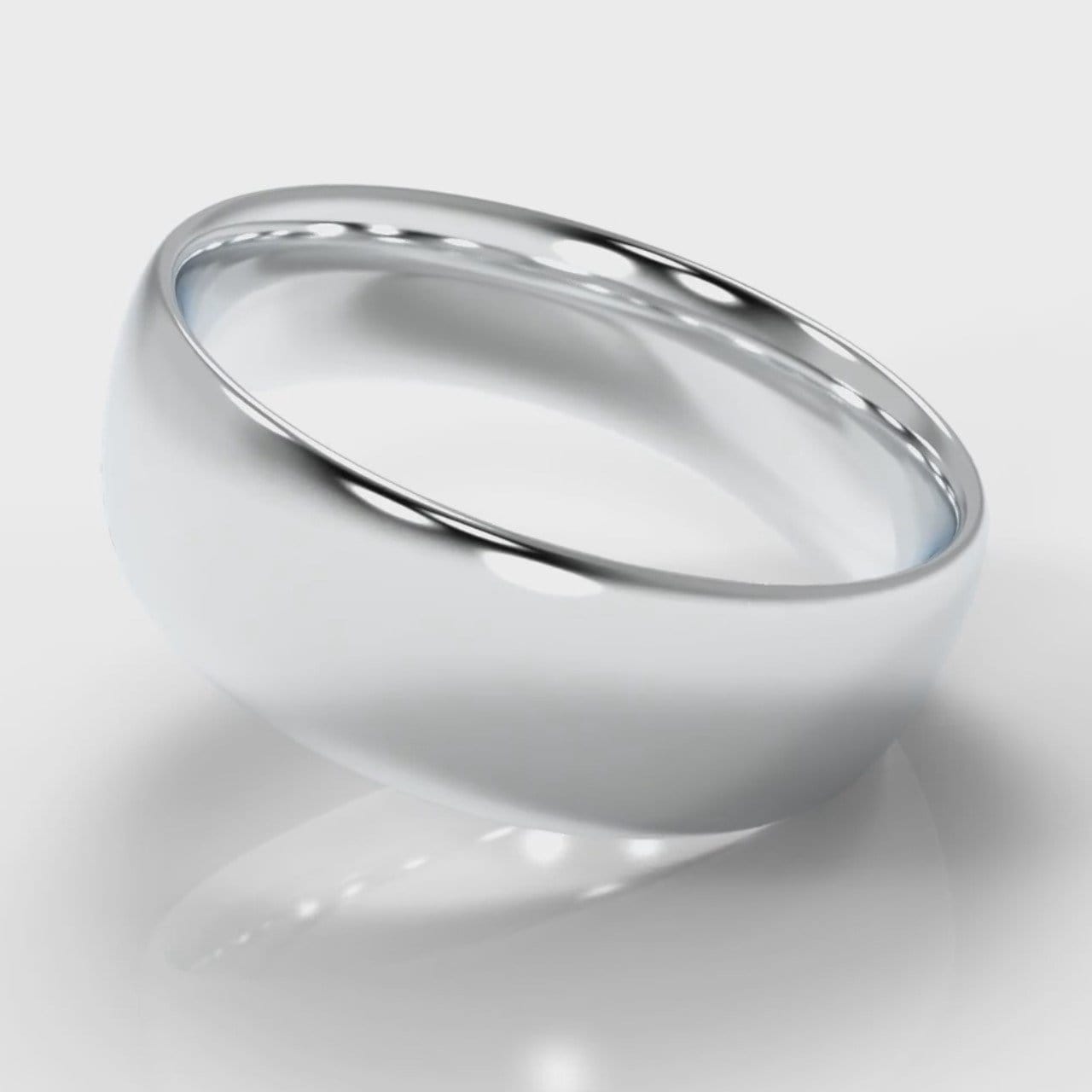 7mm Court Shaped Comfort Fit Wedding Ring