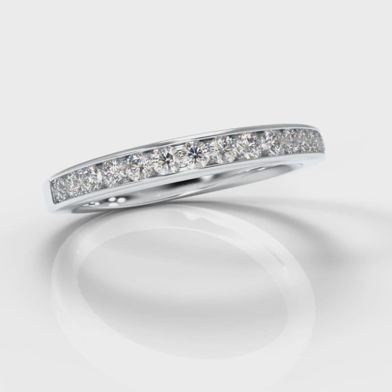 Channel Set Diamond Wedding Ring