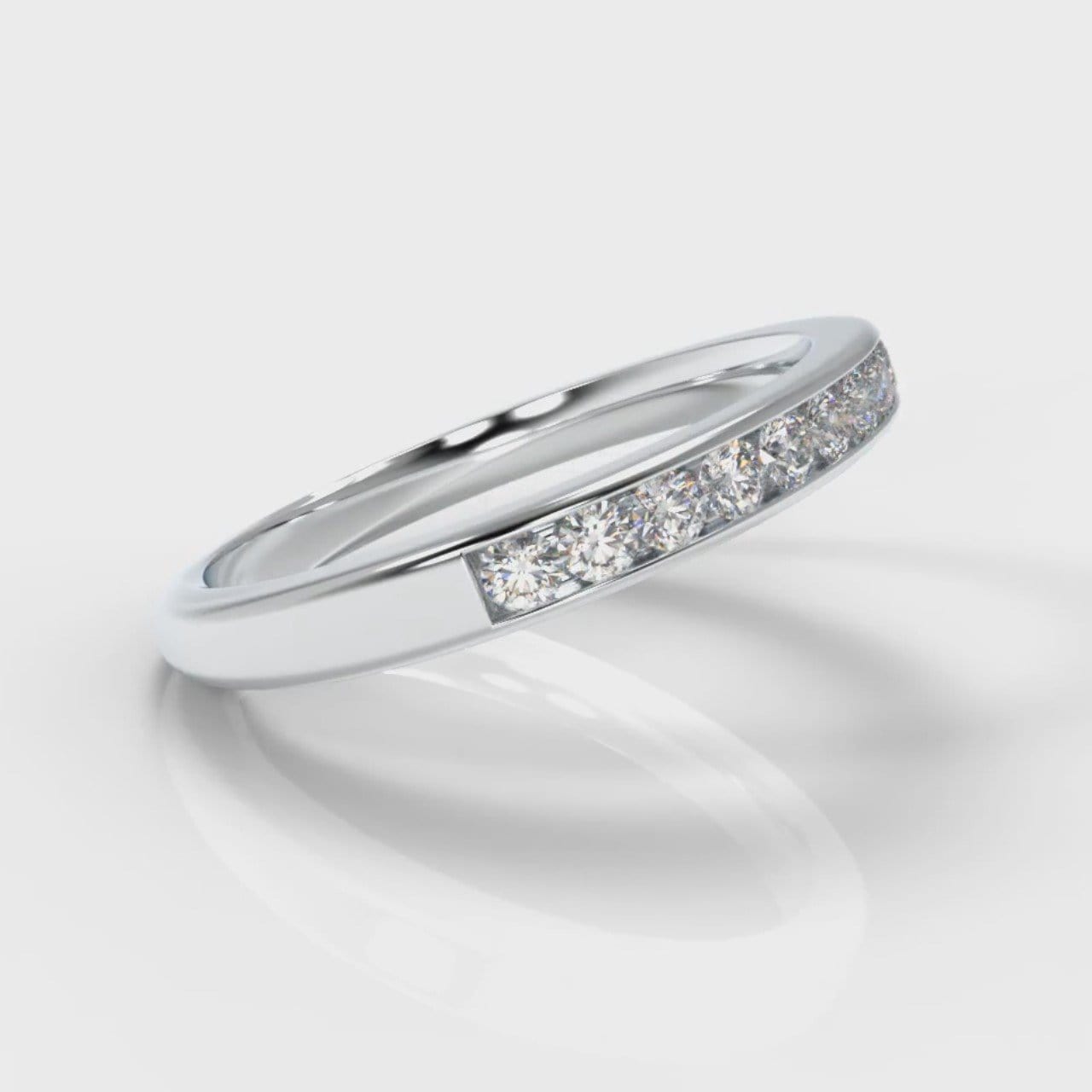 Channel Set Diamond Wedding Ring