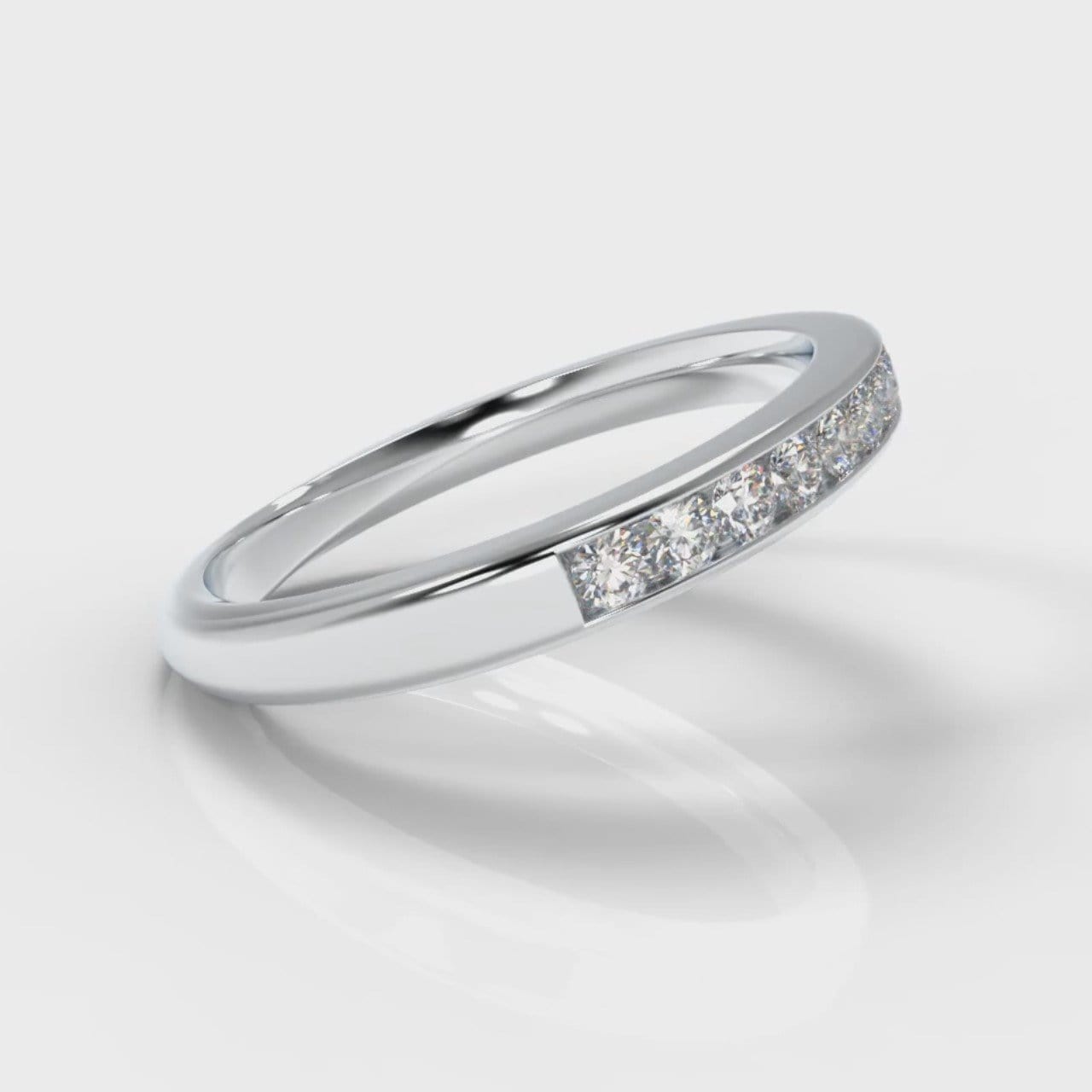 Channel Set Diamond Wedding Ring