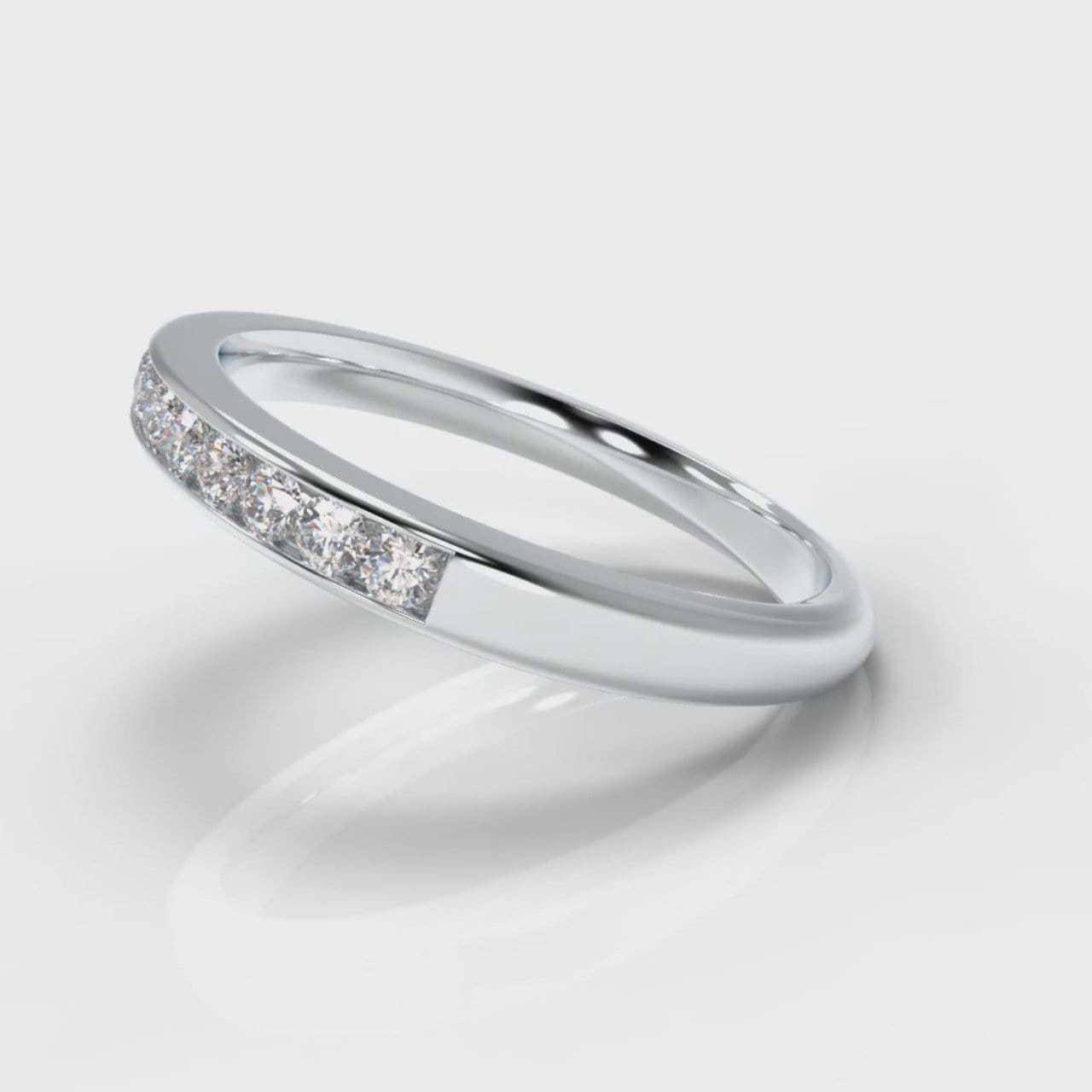 Channel Set Diamond Wedding Ring