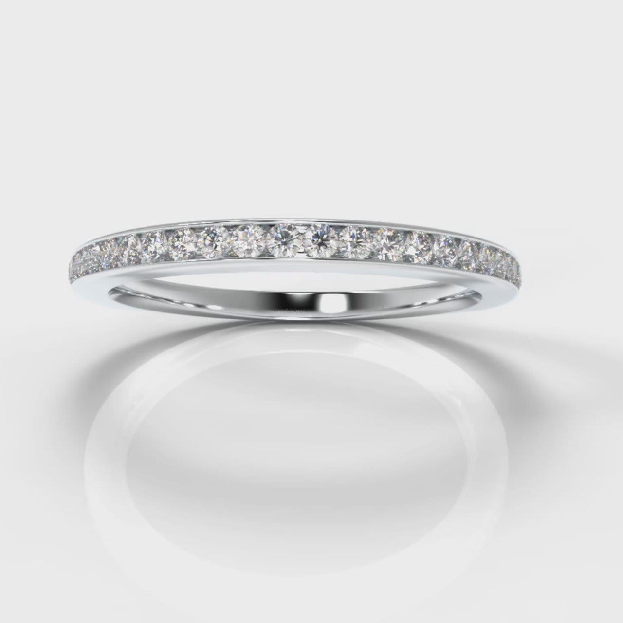 Petite Channel Set Diamond Wedding Ring