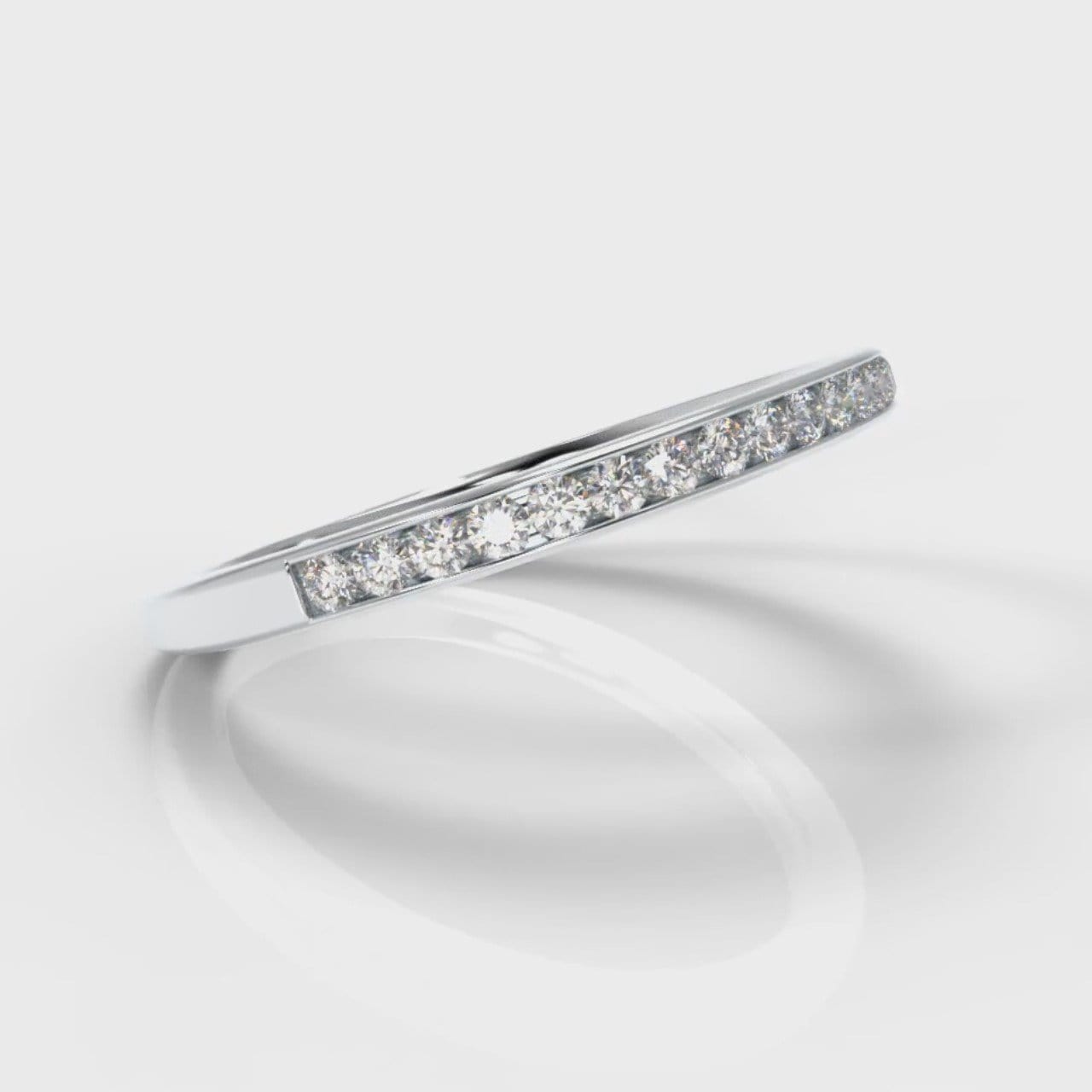 Petite Channel Set Diamond Wedding Ring