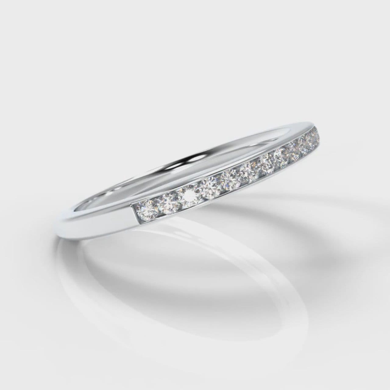 Petite Channel Set Diamond Wedding Ring