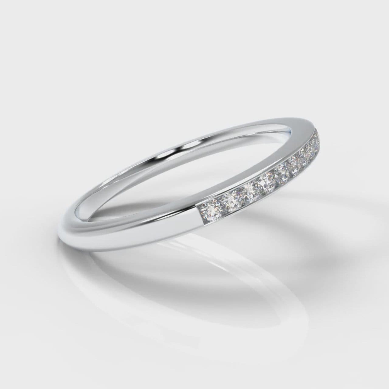 Petite Channel Set Diamond Wedding Ring