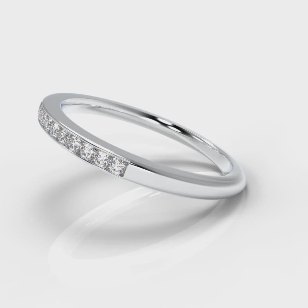 Petite Channel Set Diamond Wedding Ring