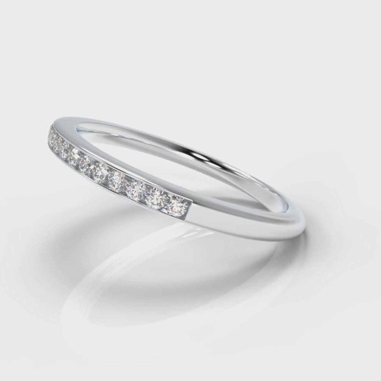 Petite Channel Set Diamond Wedding Ring