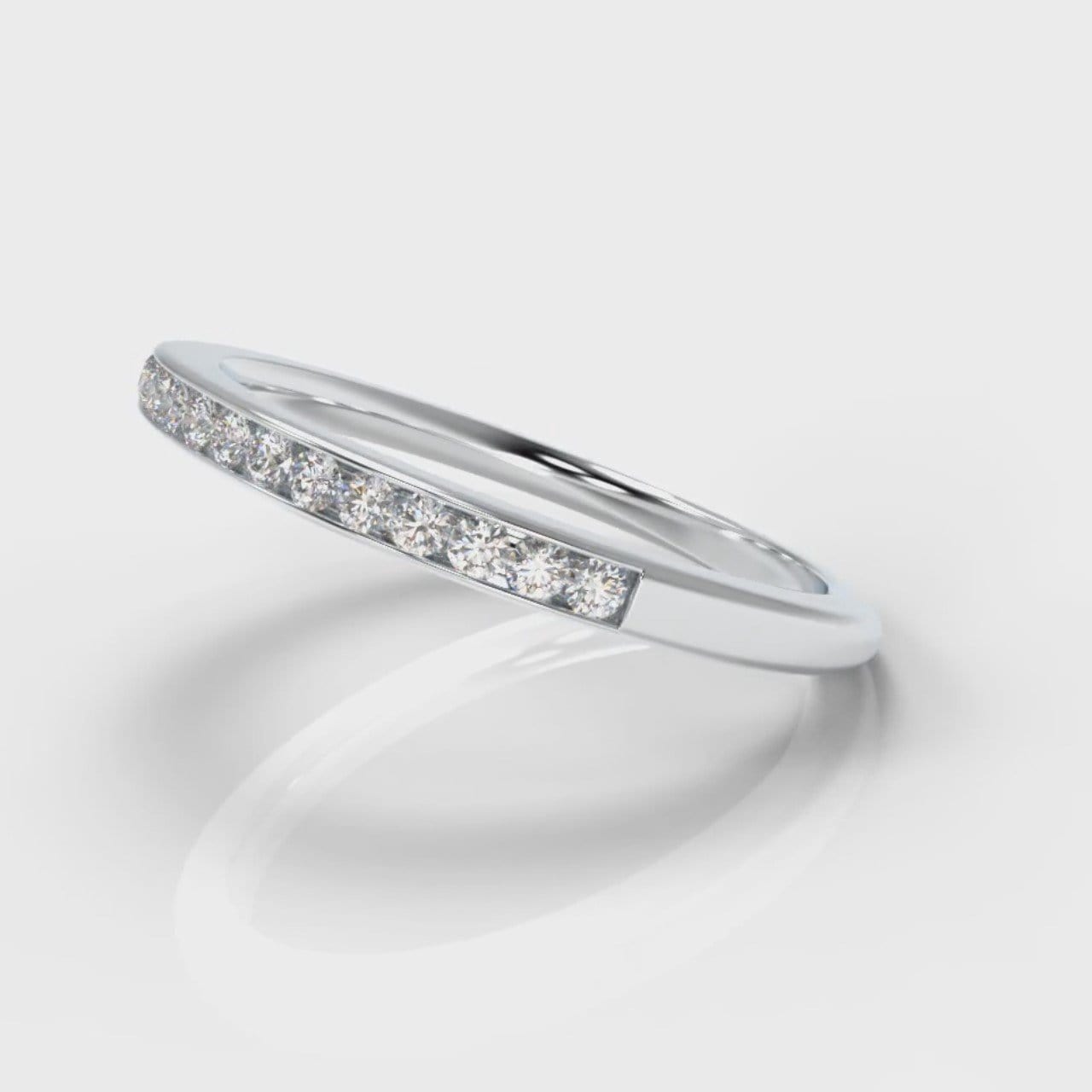 Petite Channel Set Diamond Wedding Ring