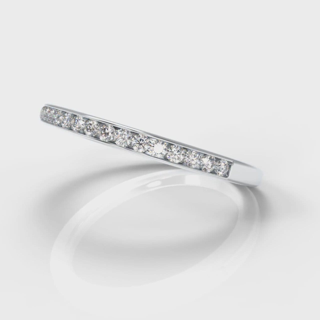Petite Channel Set Diamond Wedding Ring
