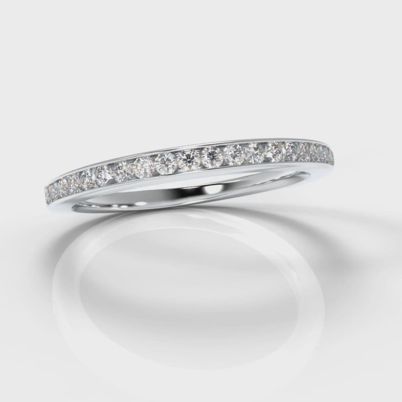 Petite Channel Set Diamond Wedding Ring