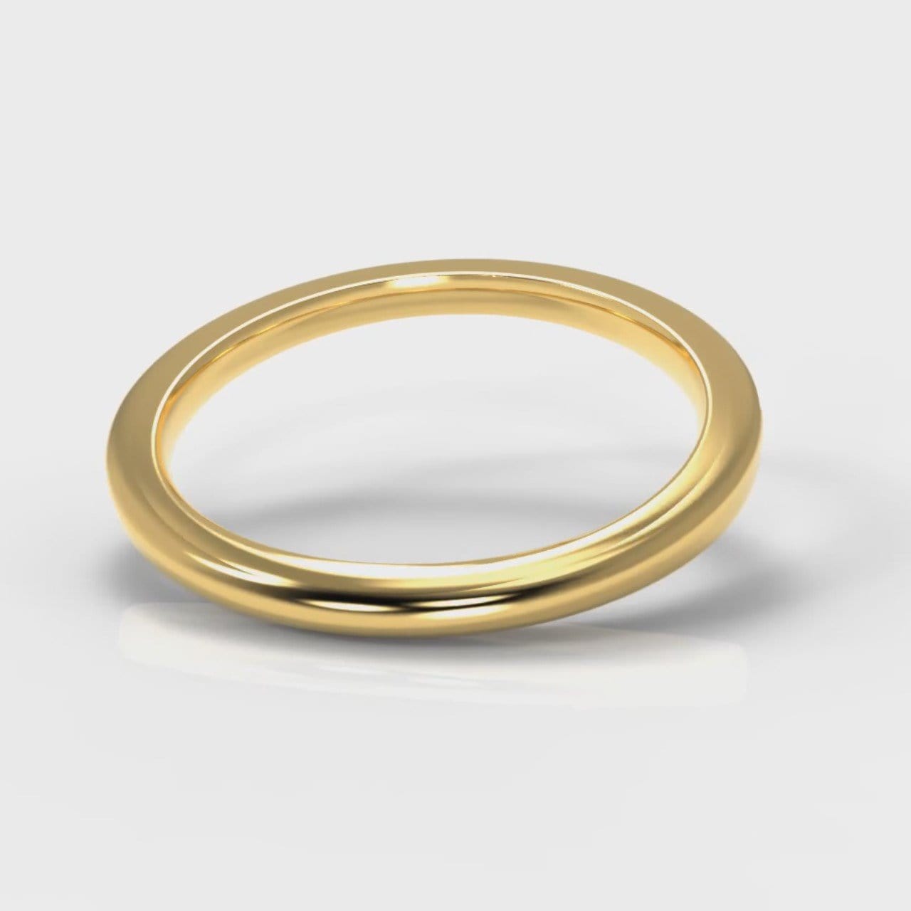 Petite Channel Set Diamond Wedding Ring - Yellow Gold