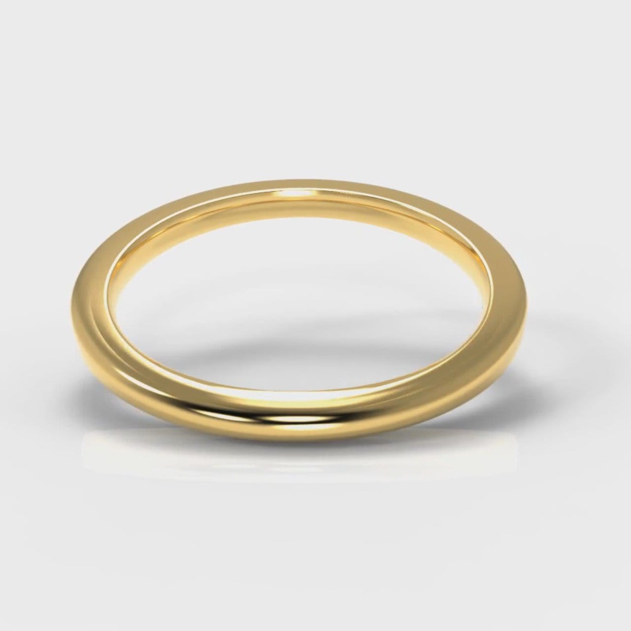Petite Channel Set Diamond Wedding Ring - Yellow Gold