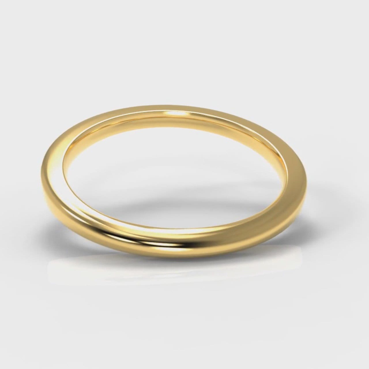 Petite Channel Set Diamond Wedding Ring - Yellow Gold