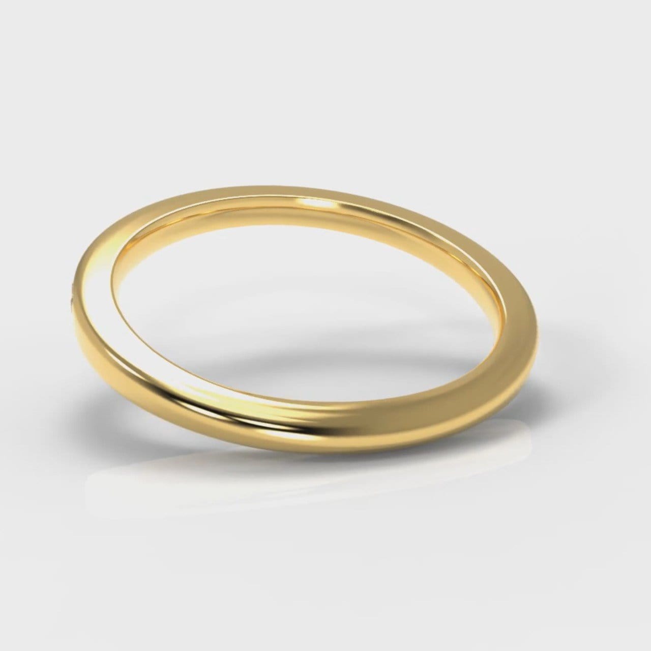 Petite Channel Set Diamond Wedding Ring - Yellow Gold