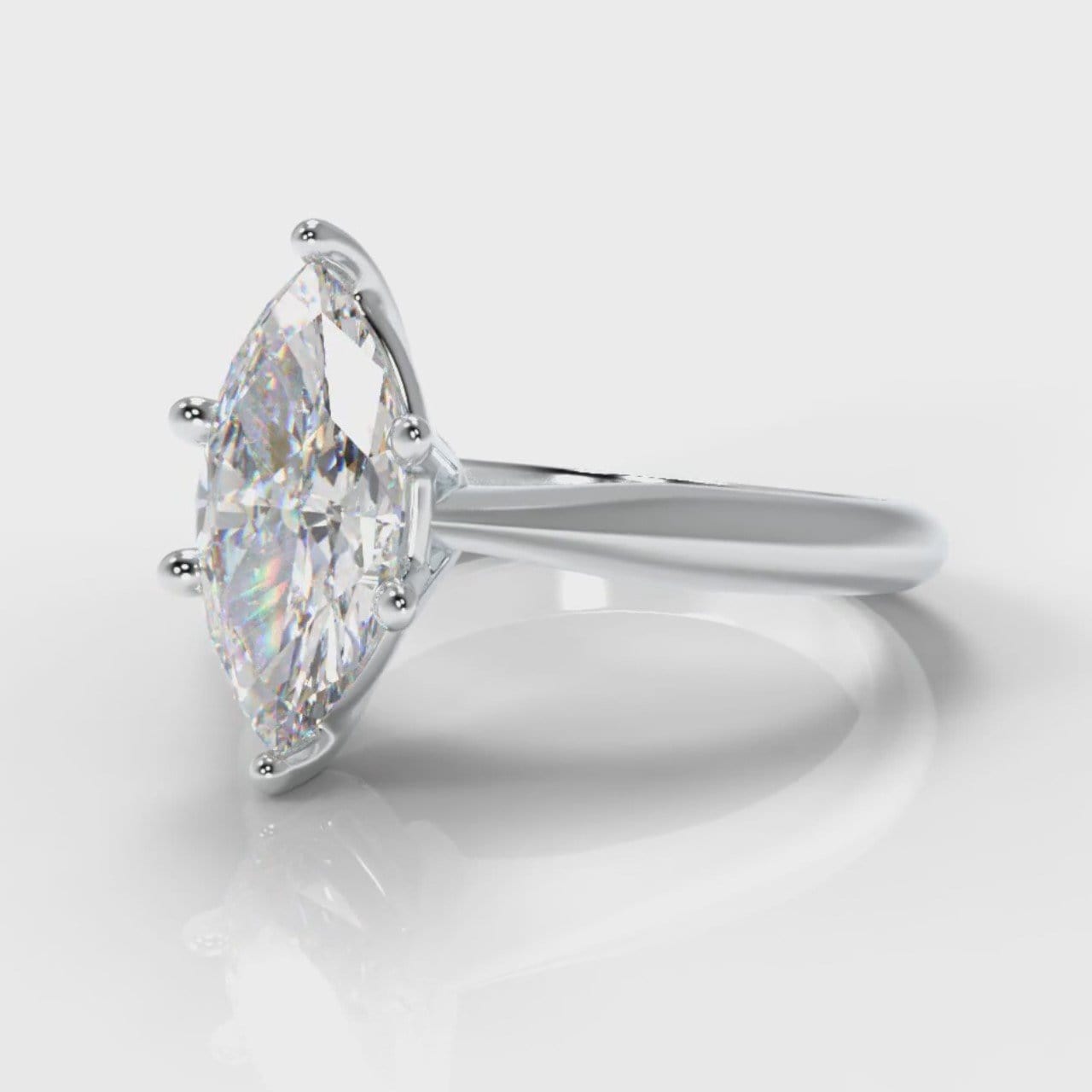 Star Solitaire Marquise Diamond Engagement Ring