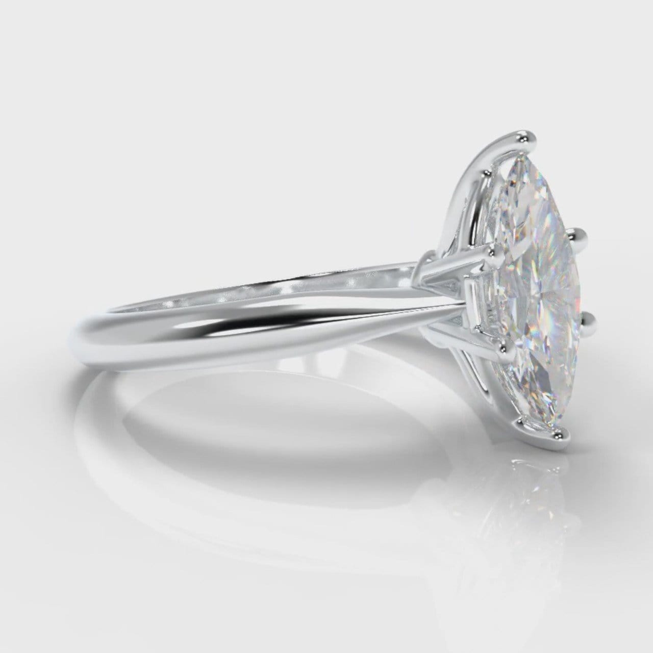 Star Solitaire Marquise Diamond Engagement Ring