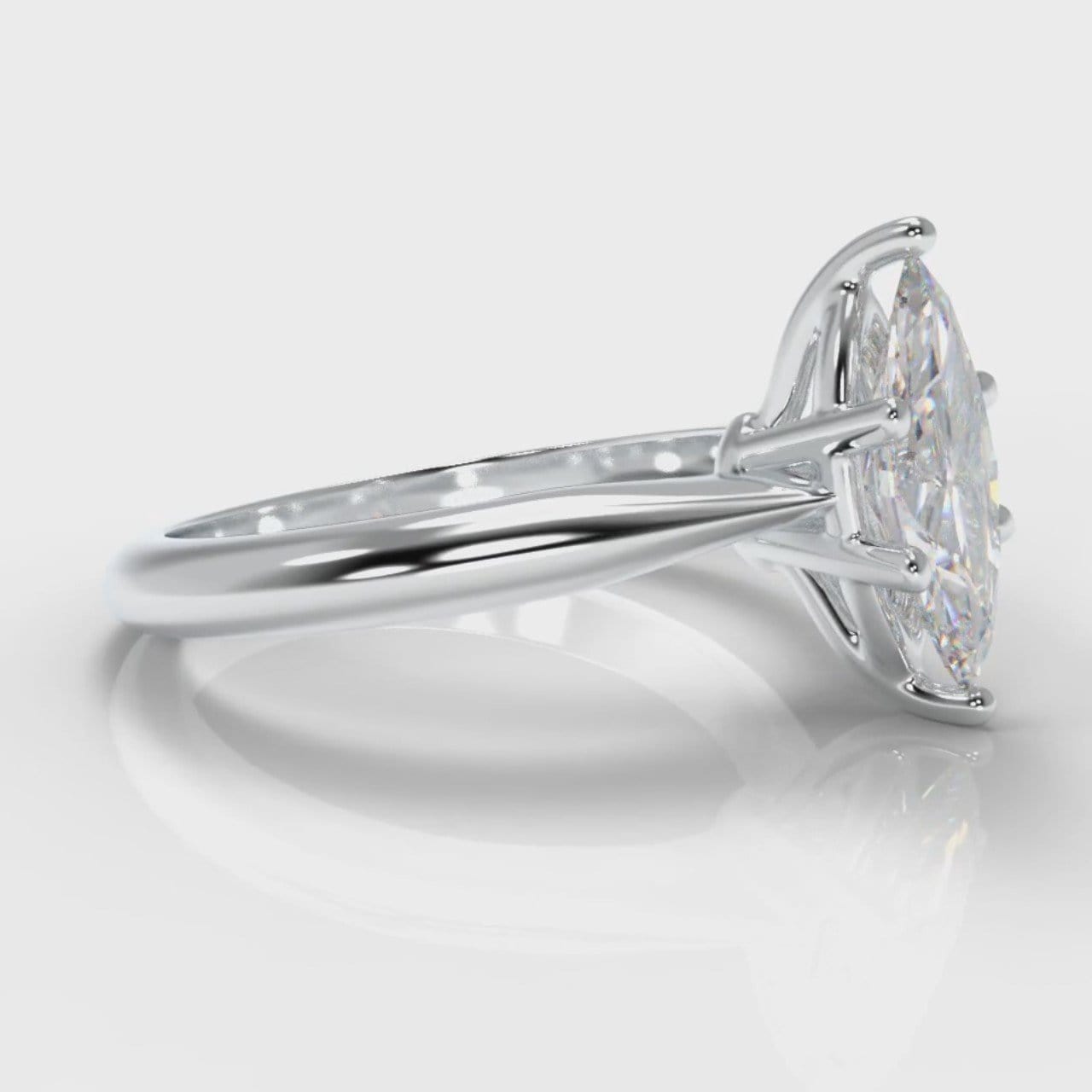 Star Solitaire Marquise Diamond Engagement Ring
