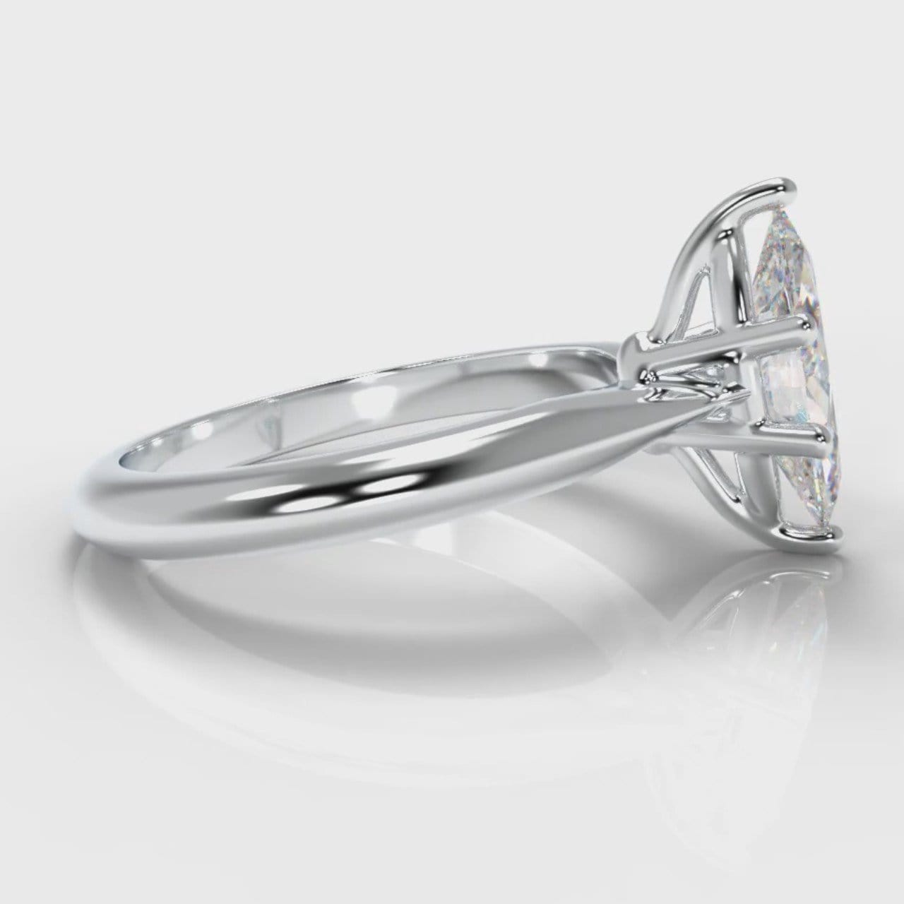 Star Solitaire Marquise Diamond Engagement Ring