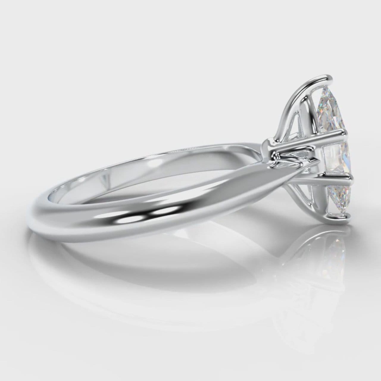 Star Solitaire Marquise Diamond Engagement Ring