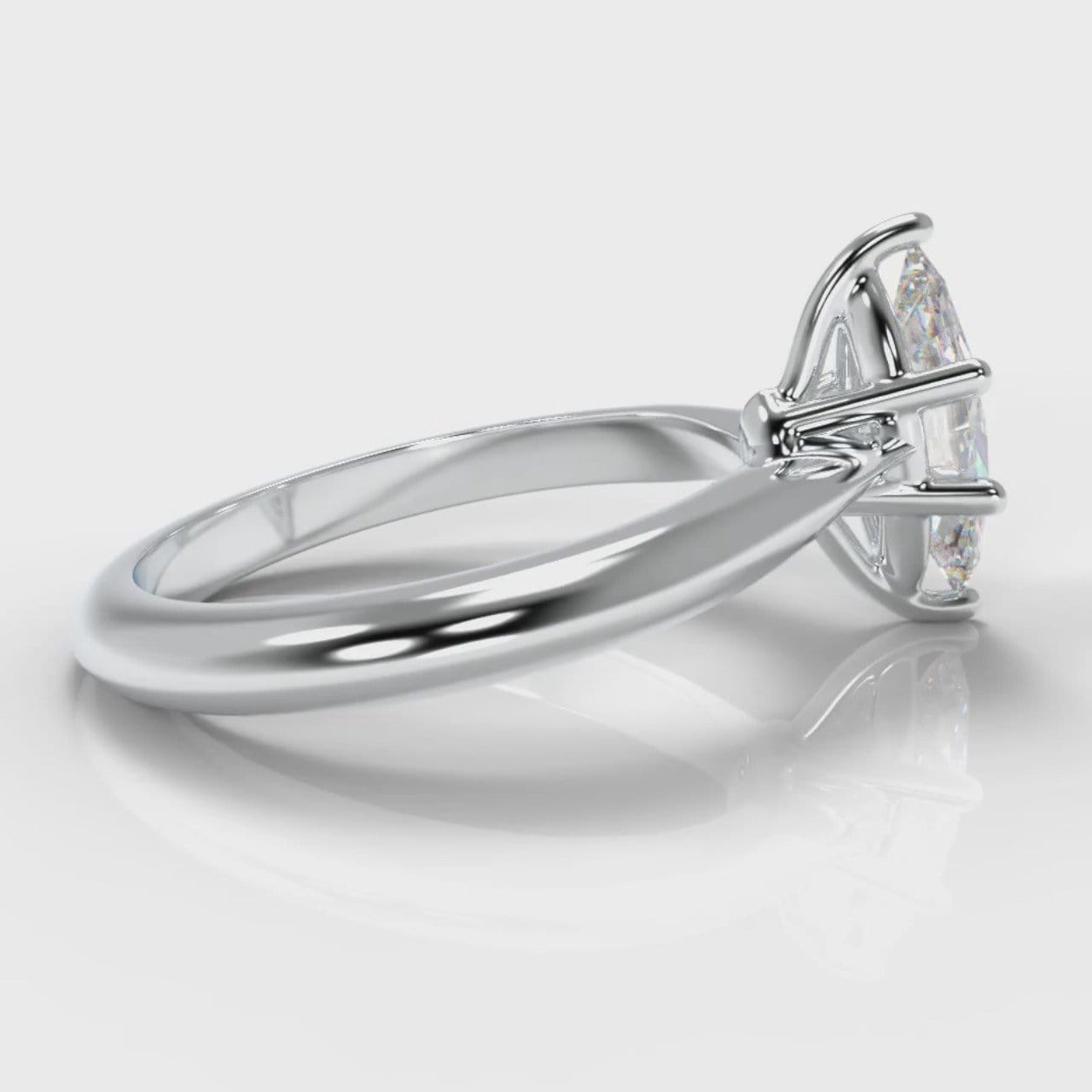 Star Solitaire Marquise Diamond Engagement Ring