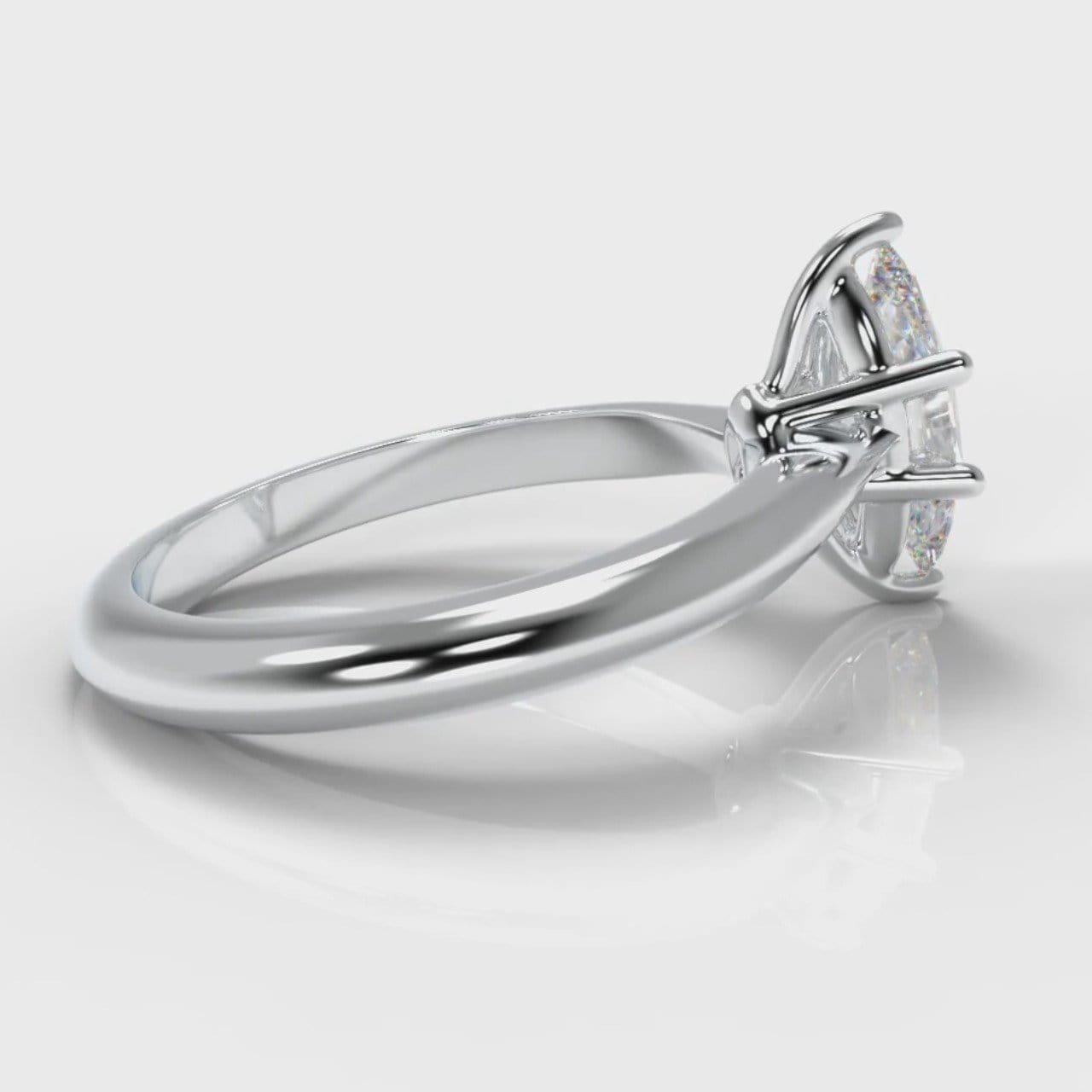 Star Solitaire Marquise Diamond Engagement Ring