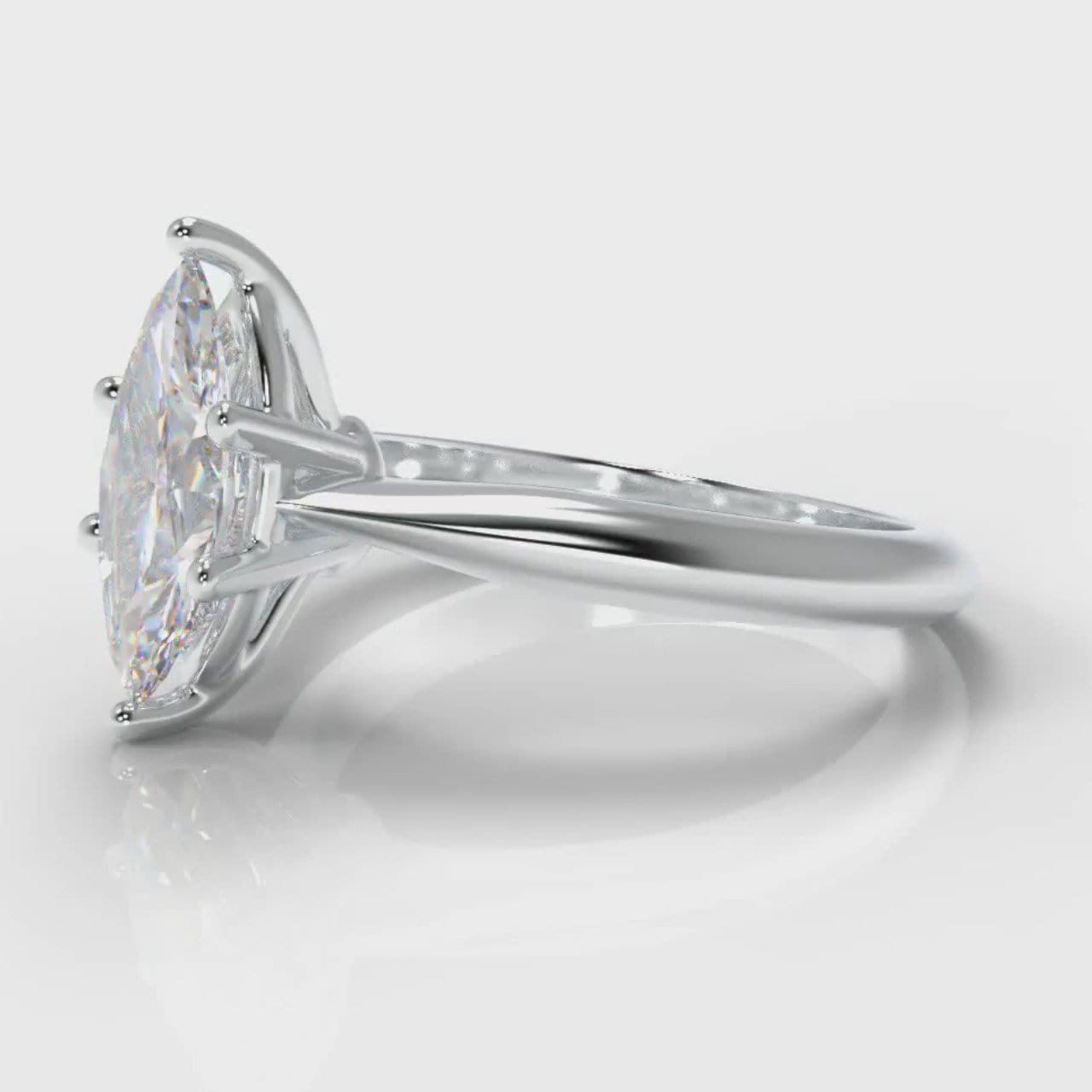 Star Solitaire Marquise Diamond Engagement Ring