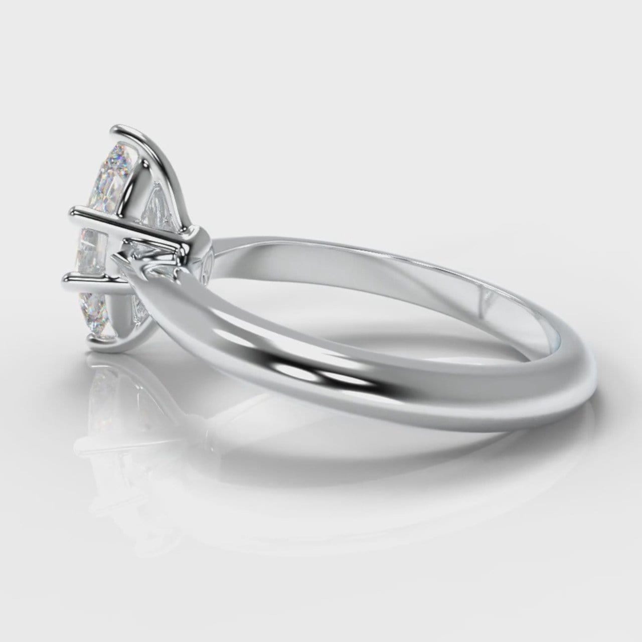 Star Solitaire Marquise Diamond Engagement Ring