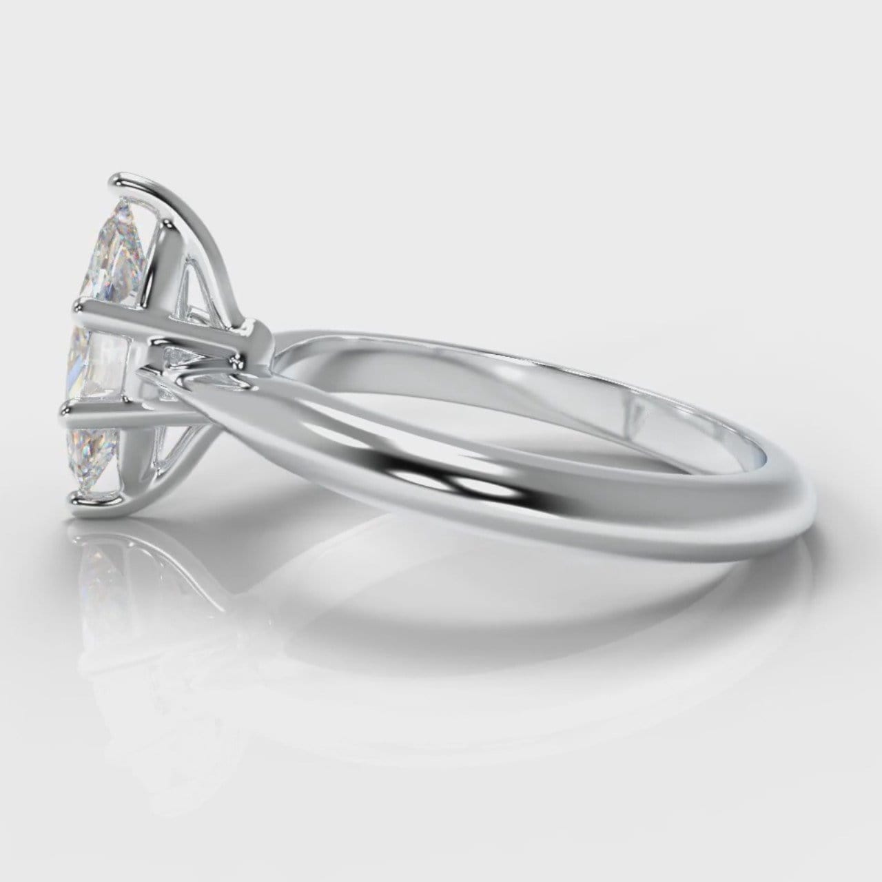 Star Solitaire Marquise Diamond Engagement Ring