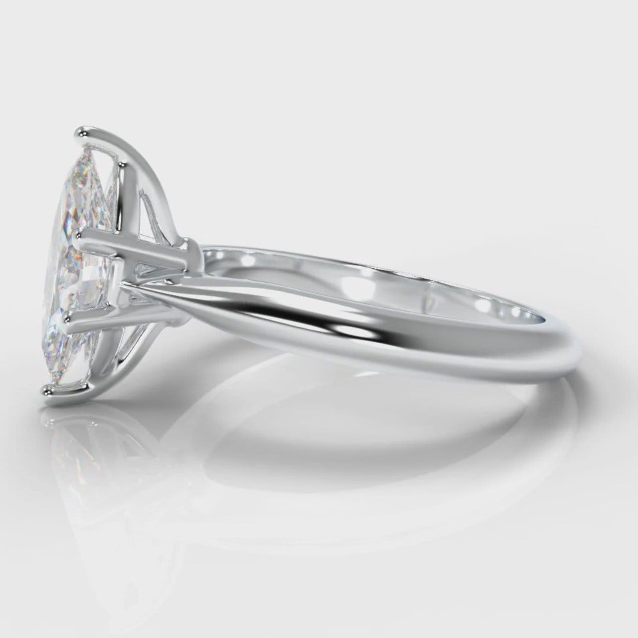 Star Solitaire Marquise Diamond Engagement Ring