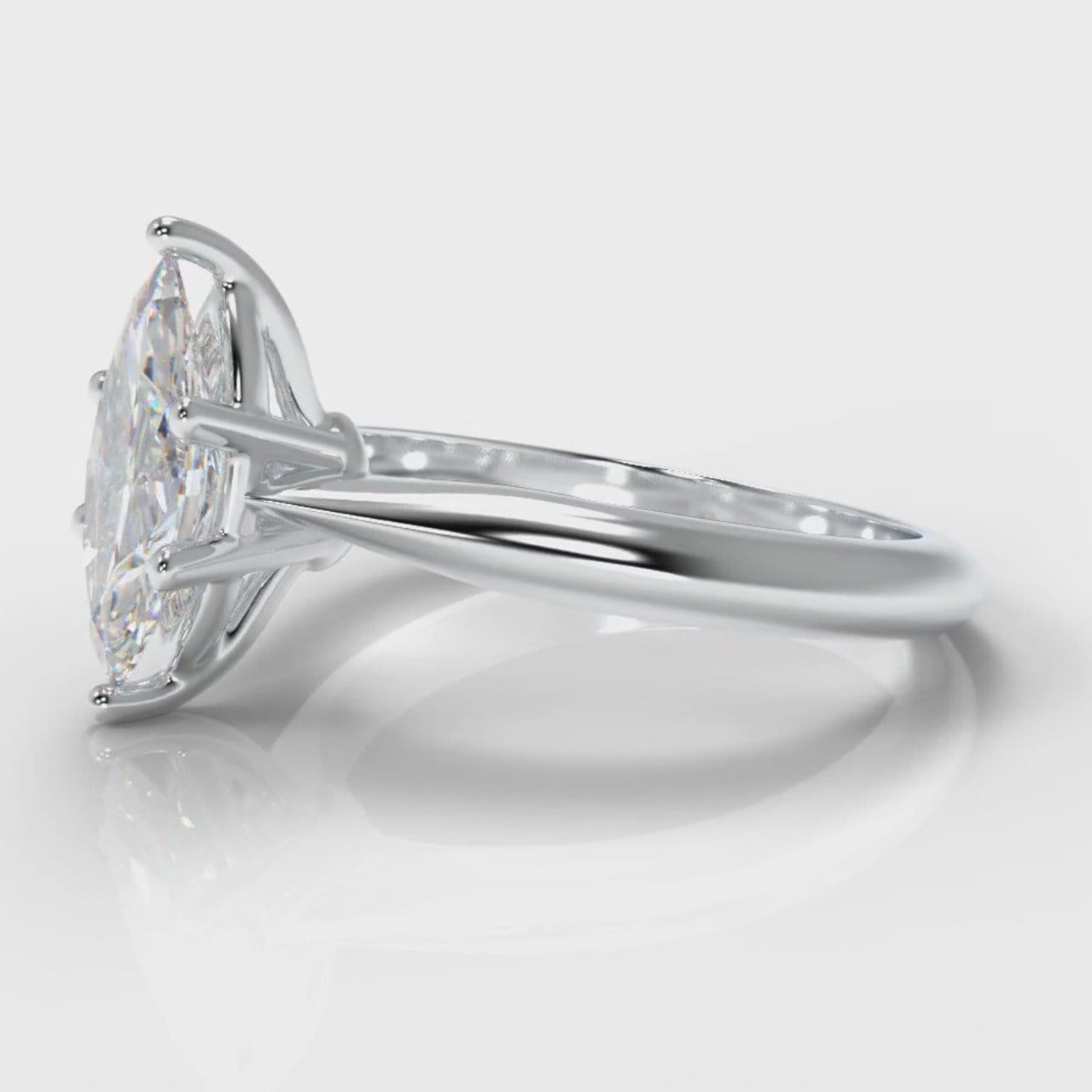 Star Solitaire Marquise Diamond Engagement Ring