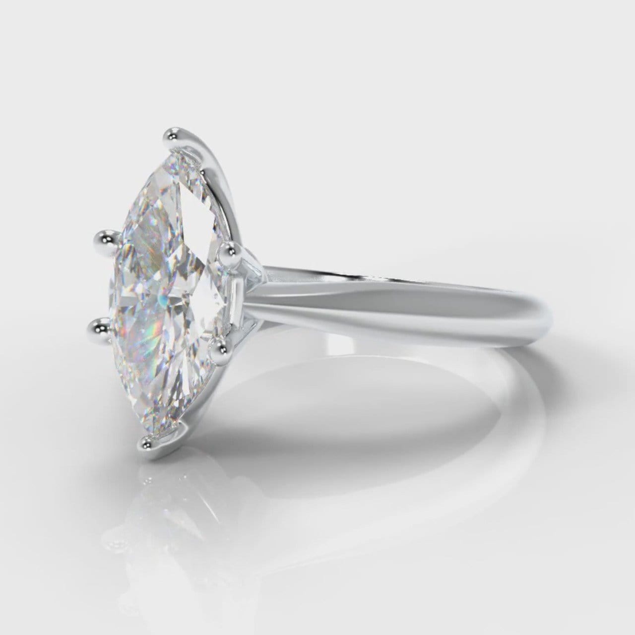 Star Solitaire Marquise Diamond Engagement Ring