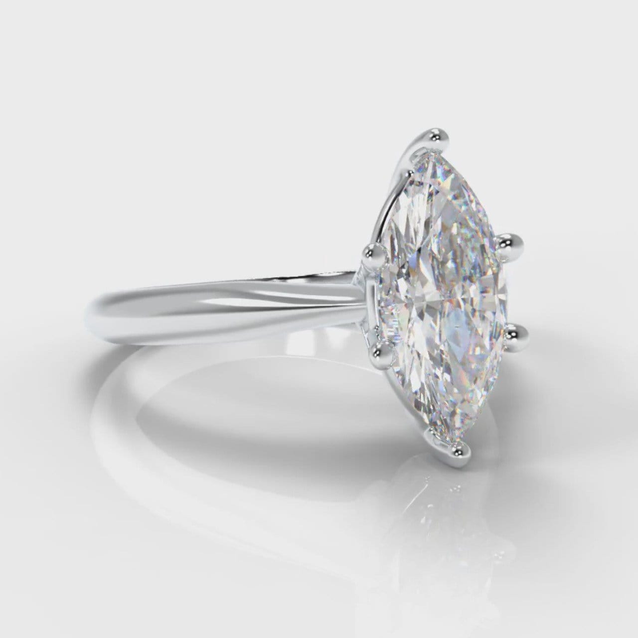 Star Solitaire Marquise Diamond Engagement Ring