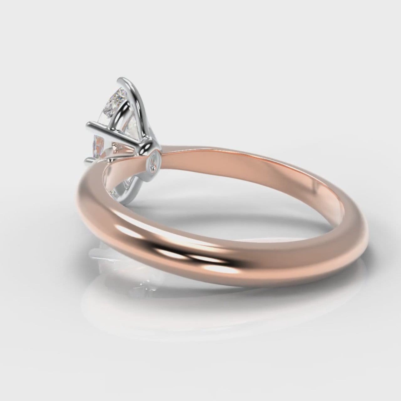 Star Solitaire Marquise Diamond Engagement Ring - Rose Gold