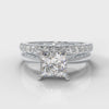 Carrée Solitaire Princess Cut Diamond Bridal Set