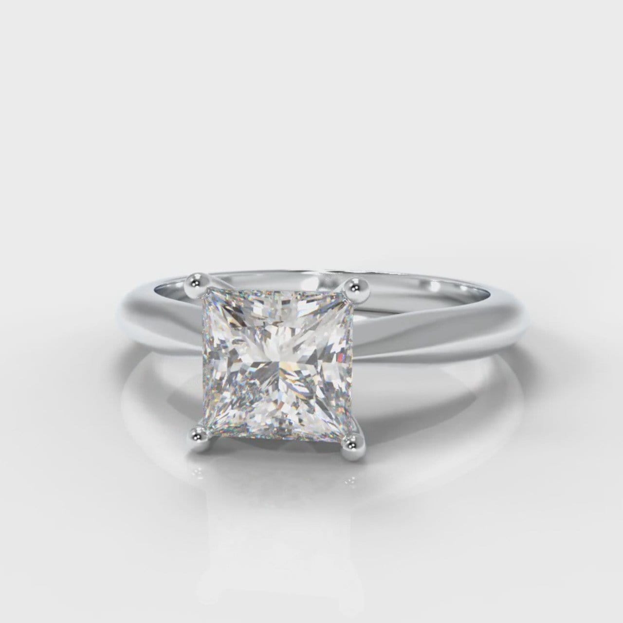 Carrée Solitaire Princess Cut Diamond Engagement Ring