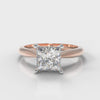Carrée Solitaire Princess Cut Diamond Engagement Ring - Rose Gold