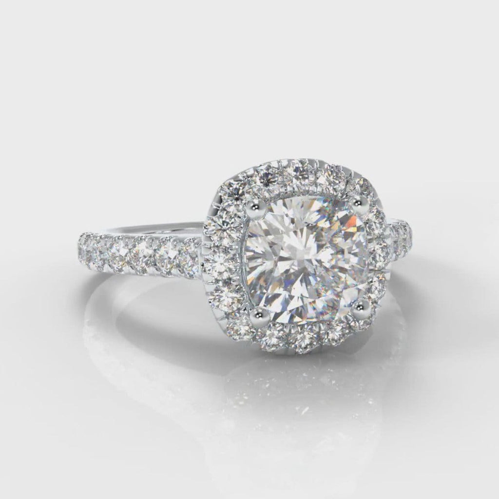 cushion cut diamond ring