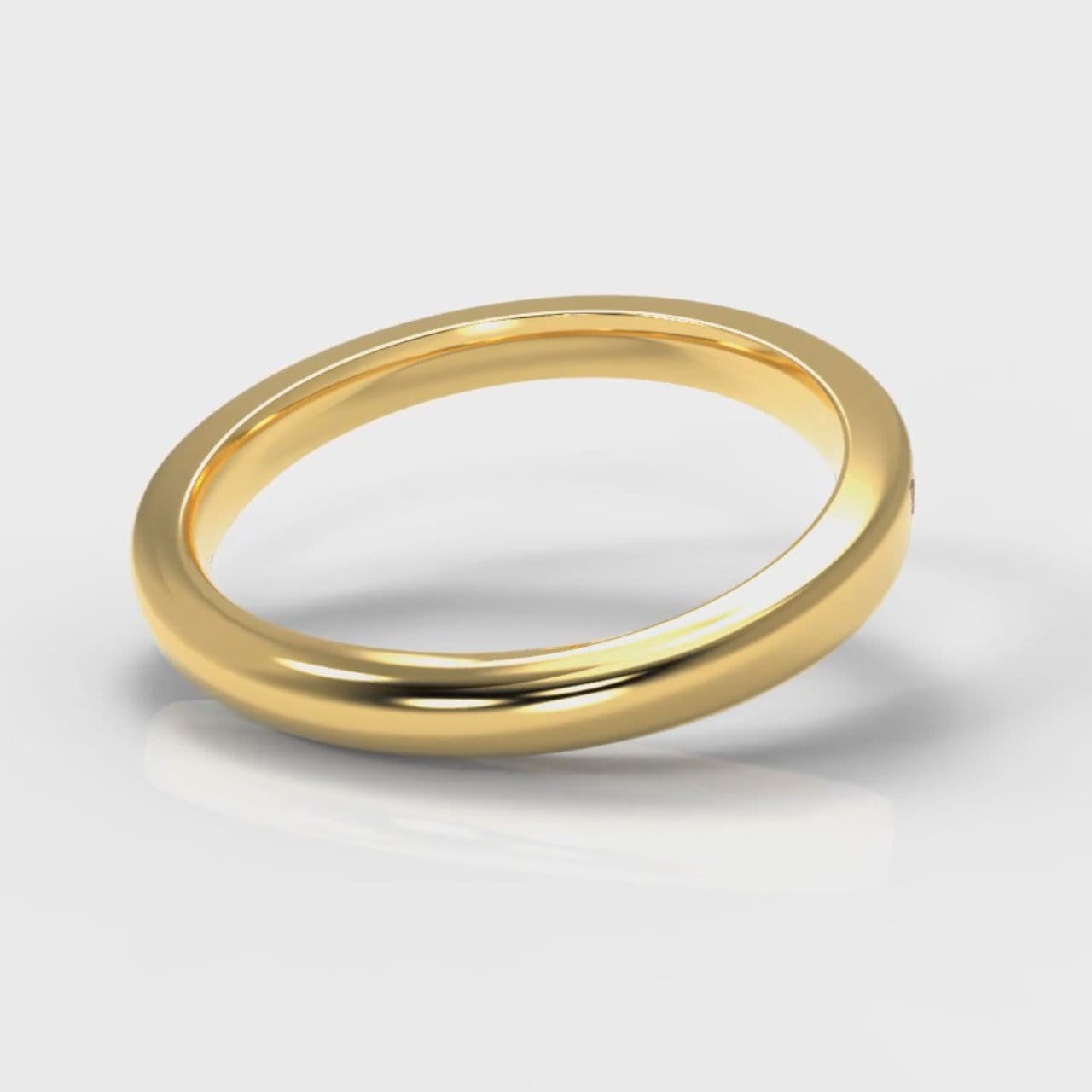 Channel Set Diamond Wedding Ring - Yellow Gold